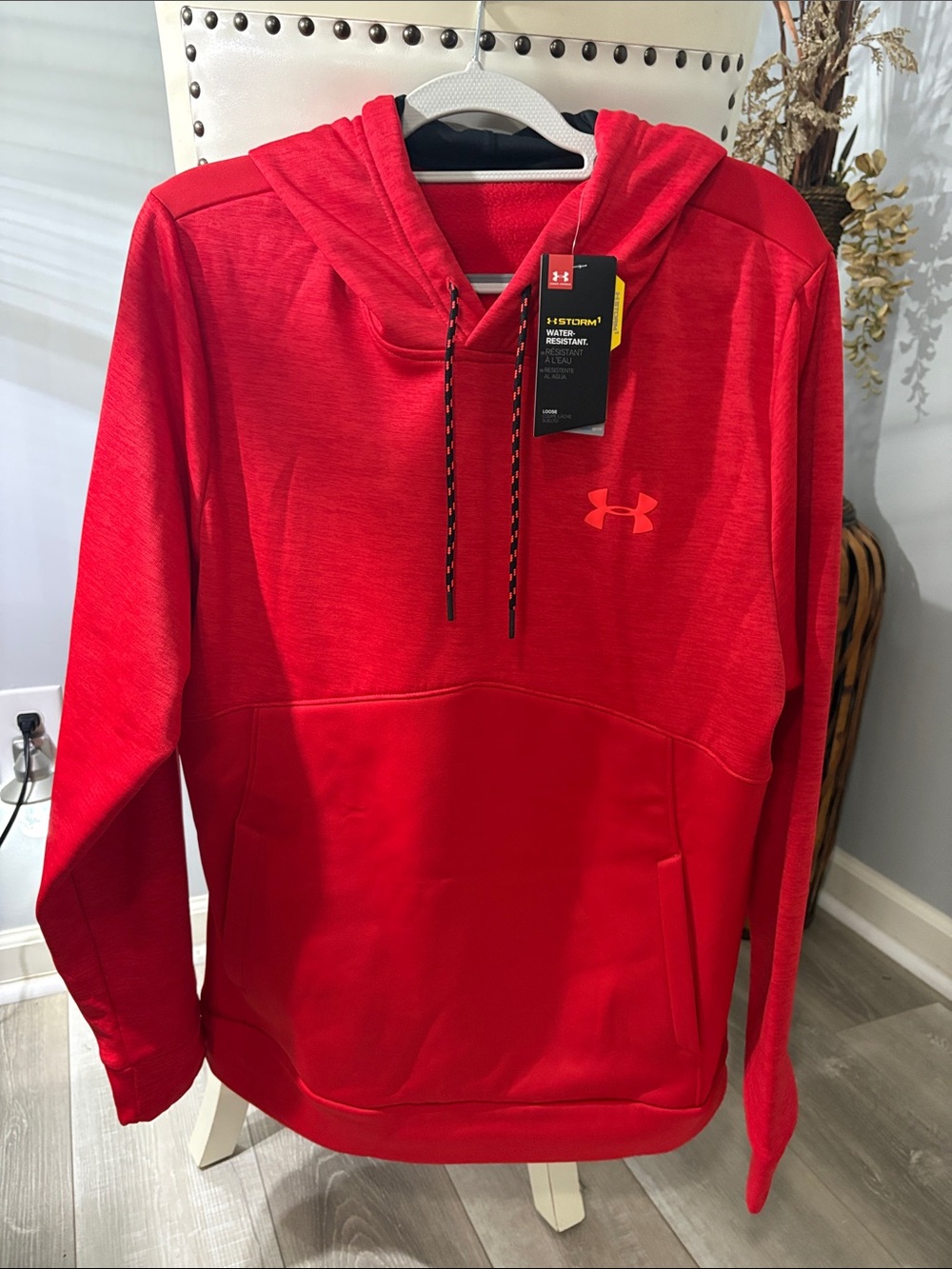 Under Armour Men's Red Hooded Athletic Pullover